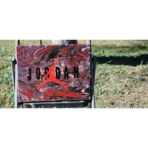 Handmade Air Jordan Fan Art – Acrylic Dirty Pour Painting 14x11 Canvas